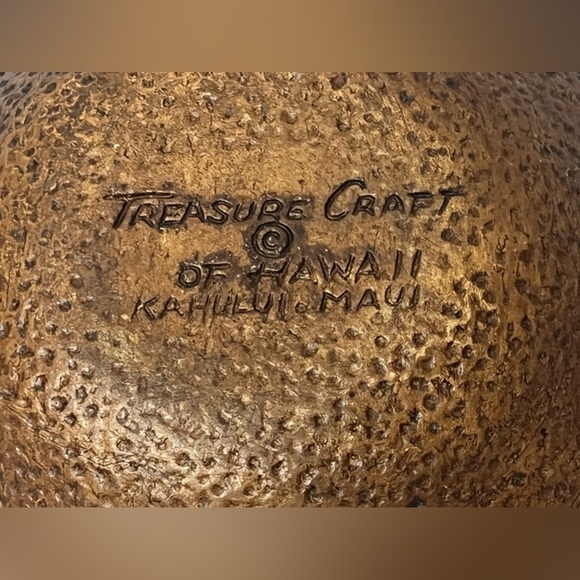 Vintage 1960’s Treasure Craft Maui Hawaii Yellow Souvenir Dish Bowl Ashtray - Picture 5 of 5